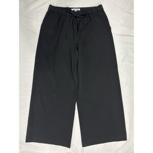 Eizabeth and James Black Wide Leg Drawstring Pull On Pant Elastic Waist M